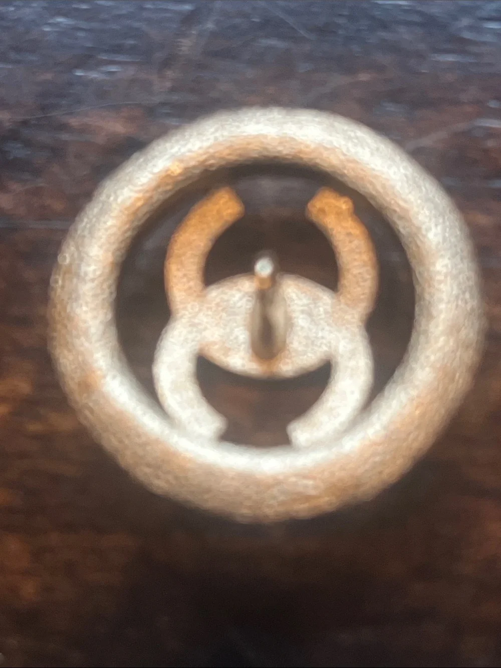 Chanel Gold-Tone Interlocking CC Logo Button -